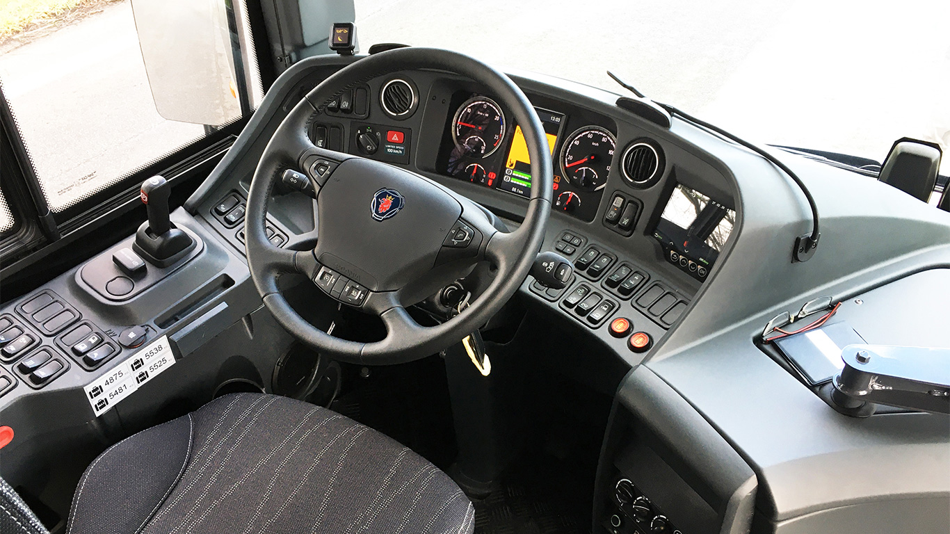 Scania förarutrymme